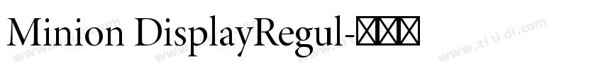Minion DisplayRegul字体转换